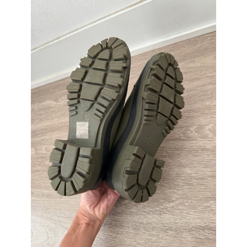 Rag & Bone Shiloh Sport Boots Olive Green Rubber Lug Sole Ankle Boots 38.5 - Picture 4 of 9
